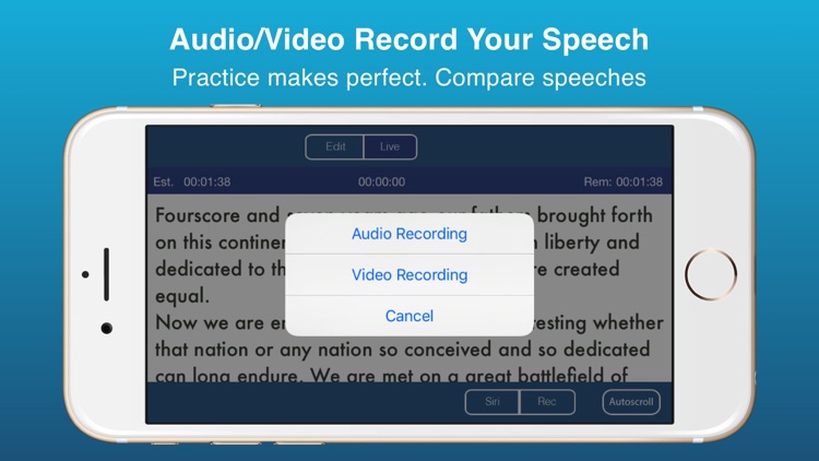 Public Speaking Teleprompter Presenter Audio/Video screenshot-3