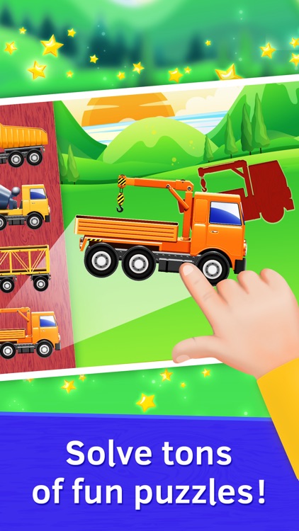 Truck Puzzles for Toddlers. Baby Wooden Blocks