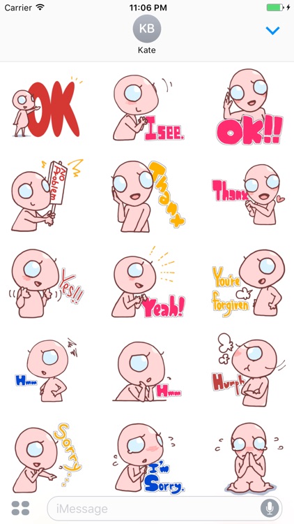 Ozzy The Chearful Alien Stickers