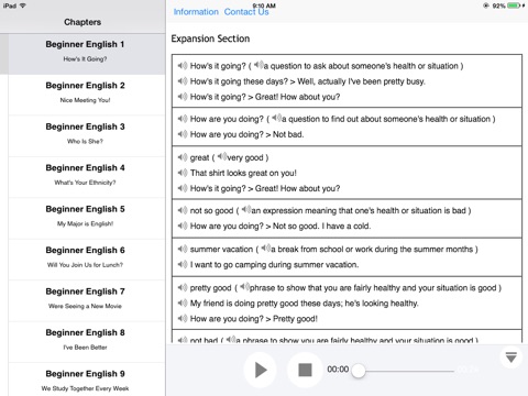 English Beginner Video Vocabulary for iPad screenshot 3