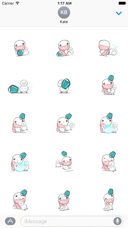 Xmas Of Lonely Snowman Stickers