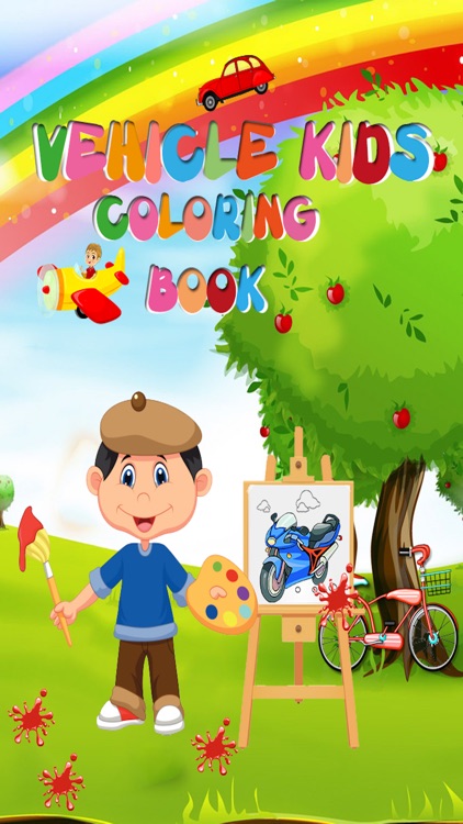 Vehicles Kids Coloring Book