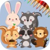 Cute Squirrel & Rabbit - Game coloring book for me