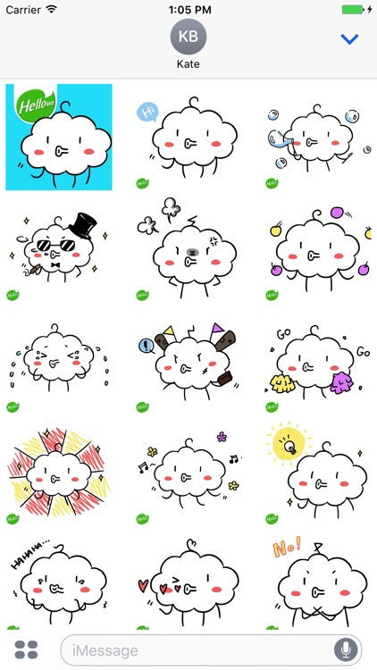 Hellowe Stickers: Funny Cloud