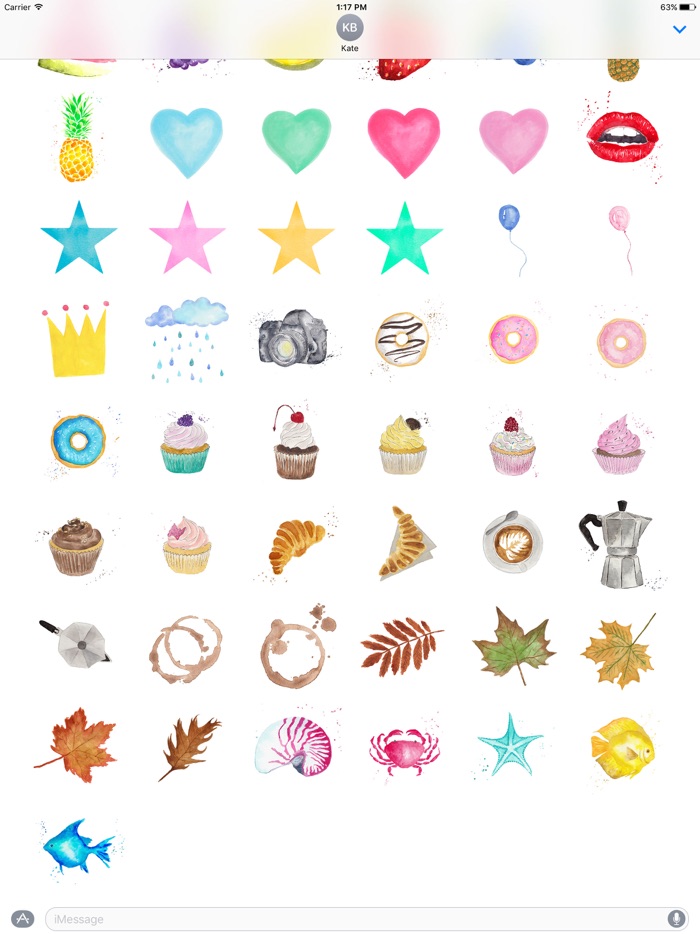 Watercolor Stickers Hand Painted by Maraquela