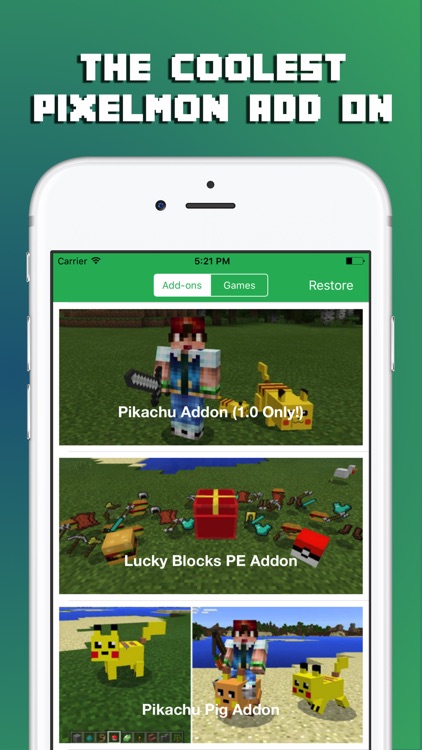 Pixelmon Add Ons & Mini Games For Minecraft PE