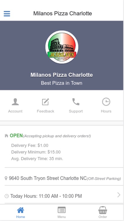 Milanos Pizza Charlotte