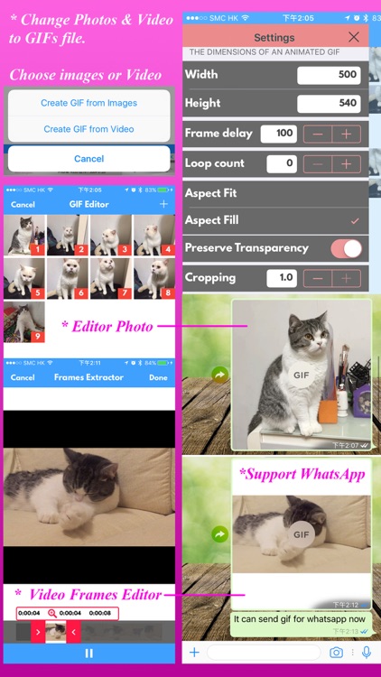 GifsApp -Video or Photo to Gifs for all Messenger