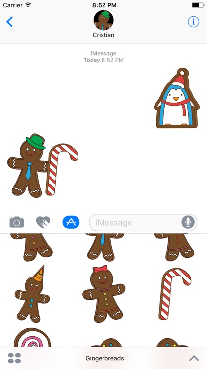 Gingerbreads with friends - stickers for iMessage