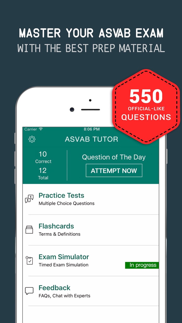 ASVAB Practice Exam Prep 2017 - QA Flashcards