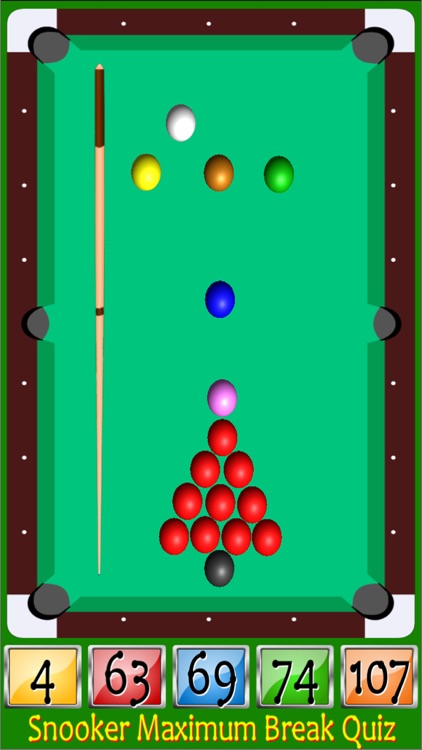 Snooker Maximum Break Quiz