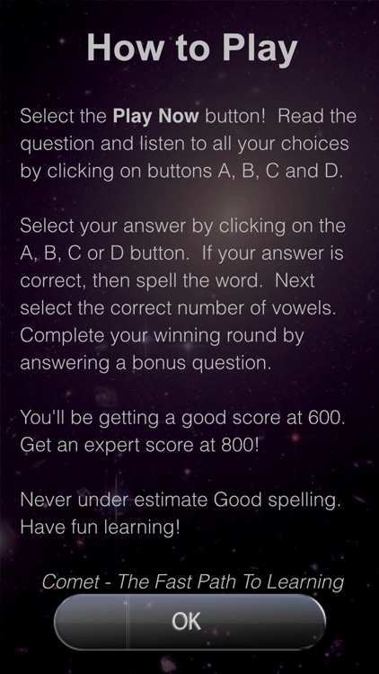 Comet The Spelling Game - Childrens screenshot-4