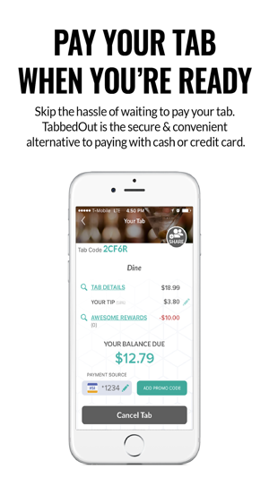 TabbedOut - Pay Your Tab with Your Phone