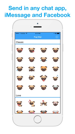 Pug Moji - Pug Emoji & Stickers(圖4)-速報App