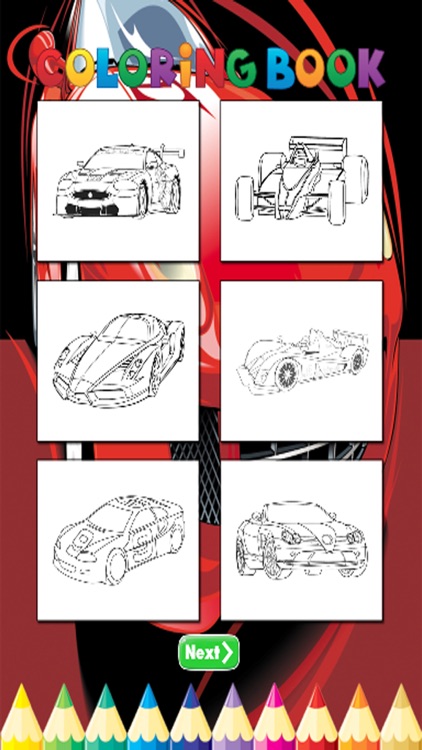 Race Cars Coloring Book - Activities for Kid