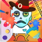 Zombie Paint Book - Zombie catchers painting game