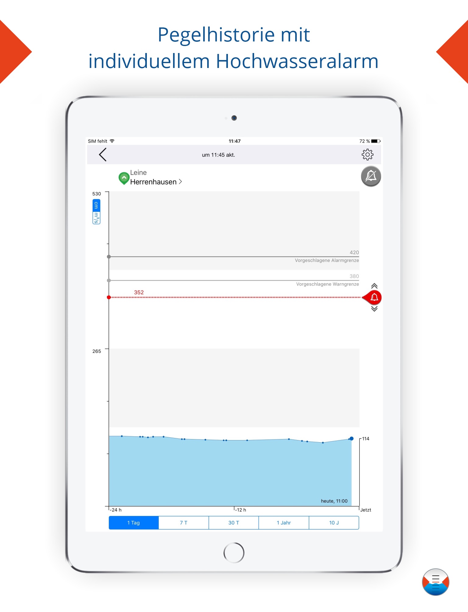 PegelAlarm Hochwasser Warnung screenshot 3