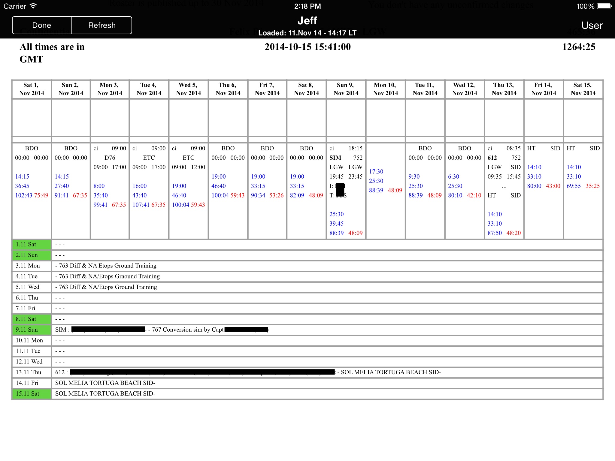 Dutysheet Wx screenshot 2