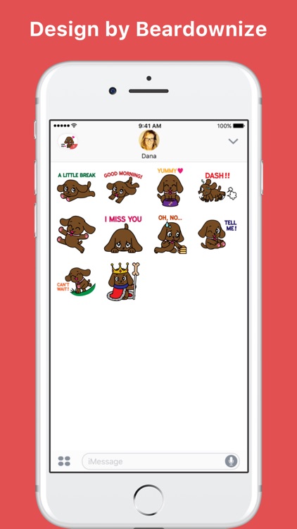 Miss Muddy Puppy stickers for iMessage