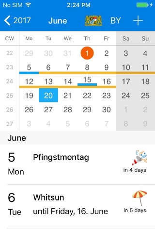x-Calendar PRO - holiday calendar screenshot 2