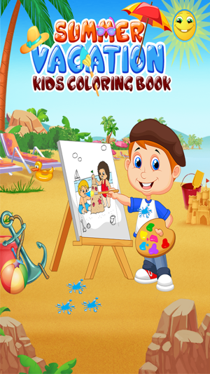 Summer Vacation Kids Coloring Book Pro(圖1)-速報App