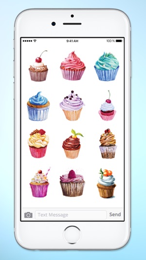 Watercolor Cupcakes Sticker Pack(圖3)-速報App