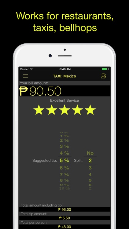 Tip Calculator for Local and Worldwide tipping
