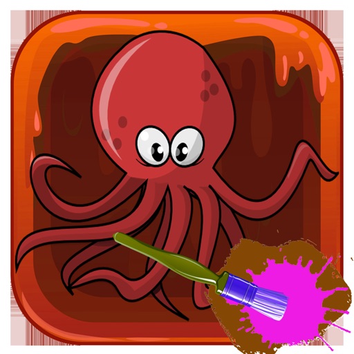 Ocean - Zoo Coloring Book Painting App for Kids Icon