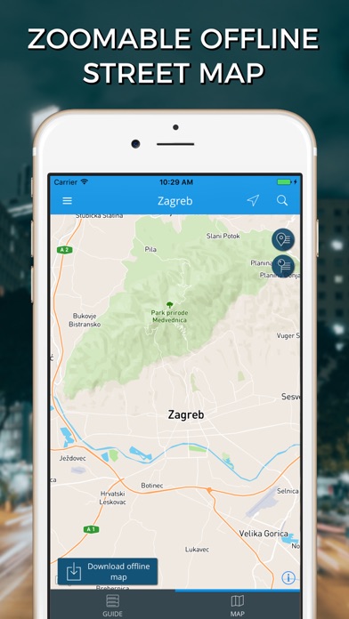 Zagreb Travel Guide with Offline Street Map screenshot 4