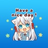 Margaret The White Cat Girl English Stickers