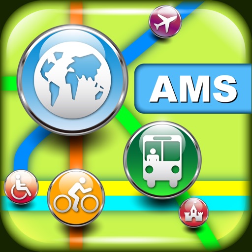 Amsterdam City Maps - Discover AMS with MRT,Guides Icon