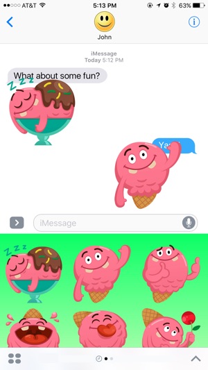 Ice Cream Wants to Have Fun Stickers(圖2)-速報App