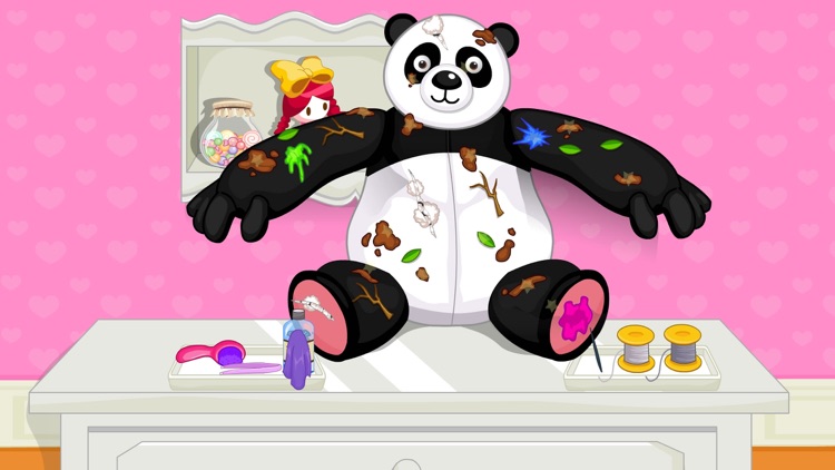 Panda rag doll -  repair  dress up  Dolly screenshot-3
