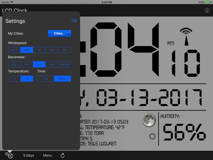 LCD Wallclock+Weather
