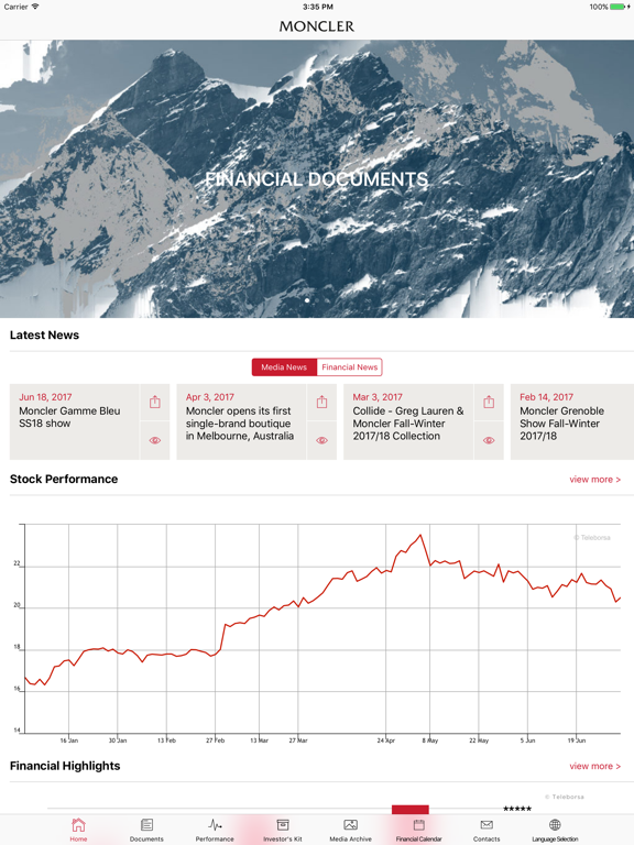 Moncler Investor Relations | App Price Drops