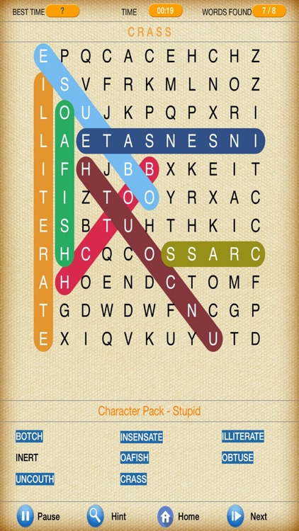 Line Word Finder Puzzle