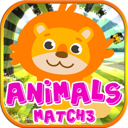 Animals Crush Puzzle - Match 3 Game for kids