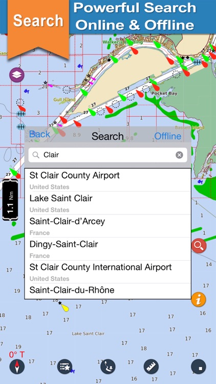 Lake St. Clair offline nautical chart for boaters screenshot-3