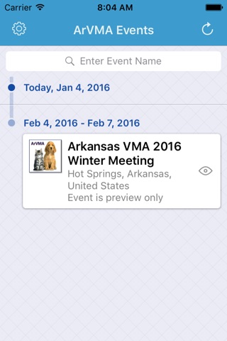 ArVMA Event Tracker screenshot 2