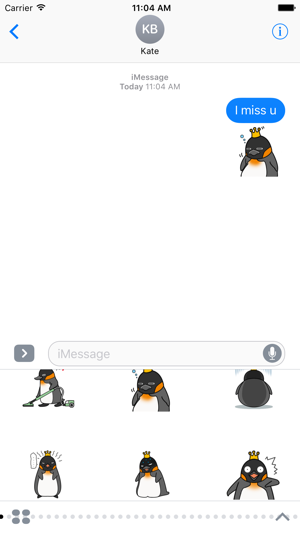 King Penguin Animated Sticker