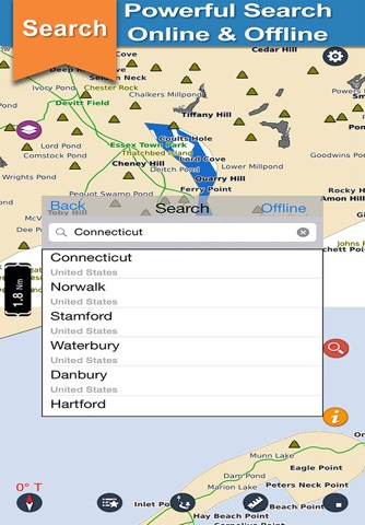 Boating Connecticut Lakes offline nautical charts screenshot 4