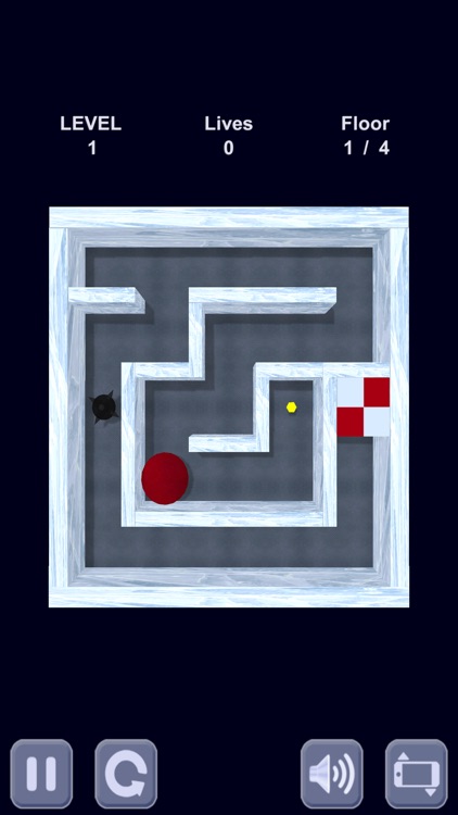 Ice cube. Labyrinth 3D