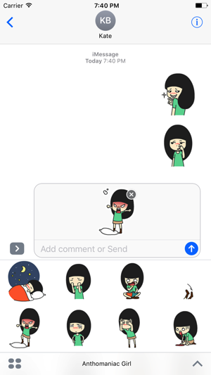 Lonely Girl - Animated Stickers And Emoticons(圖1)-速報App