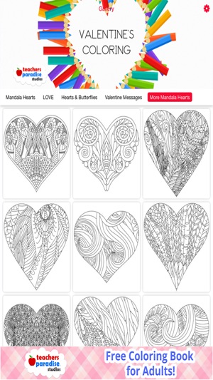 Adult Coloring Books: Valentines Day(圖5)-速報App