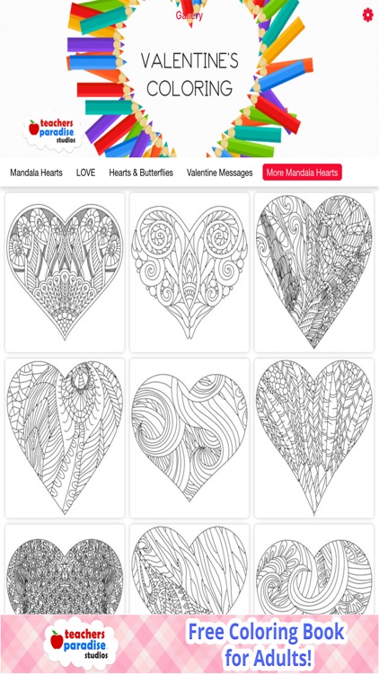 Adult Coloring Books: Valentines Day screenshot-4