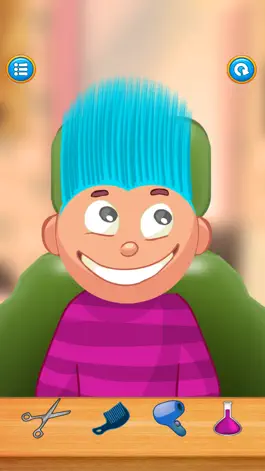 Game screenshot Child game / Crazy Hair Salon (blue hair) mod apk
