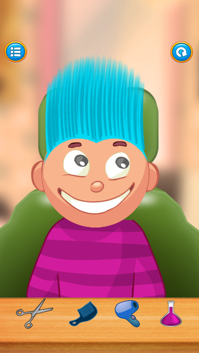 How to cancel & delete Child game / Crazy Hair Salon (blue hair) from iphone & ipad 1