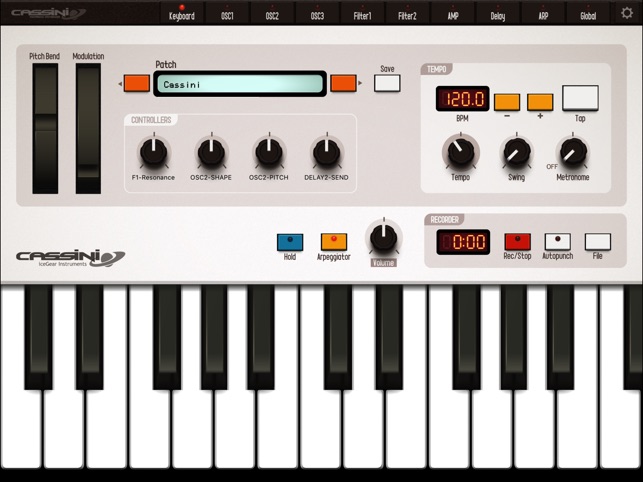 CASSINI Synthesizer for iPad Screenshot
