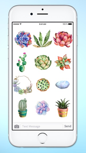 Watercolor Cactus and Succulents Sticker Pack(圖4)-速報App