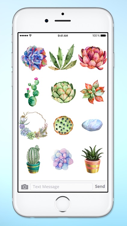 Watercolor Cactus and Succulents Sticker Pack screenshot-3